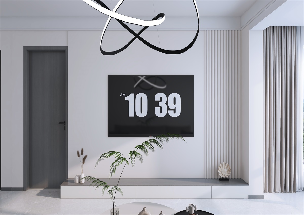 攬秀苑110㎡ | 小戶型裝修模板來了！現(xiàn)代簡約風+黑白灰百看不膩