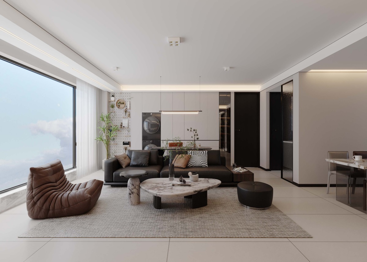 光耀上院128㎡ | 高效“去班味”的舒適現(xiàn)代風(fēng)！開啟治愈系慢生活~