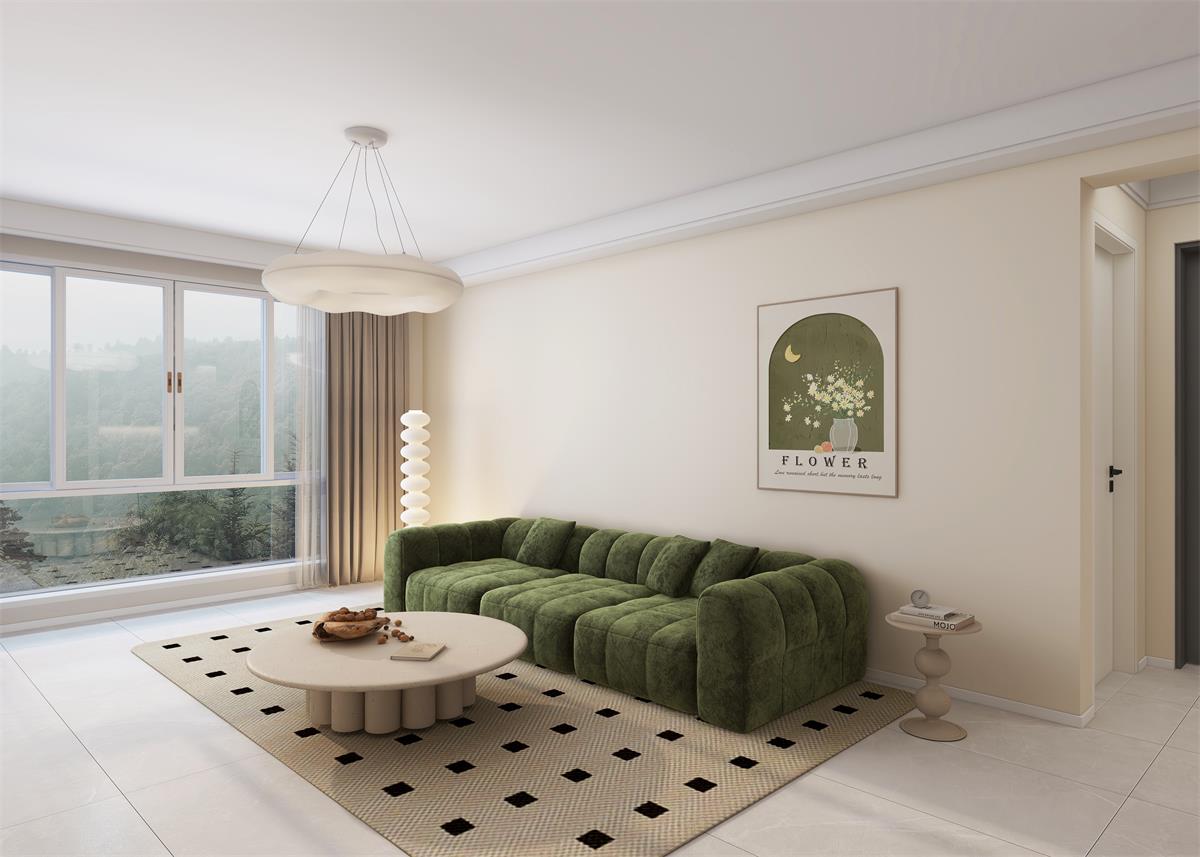 泰雲(yún)庭116㎡ | 奶油白+橄欖綠打造的輕法式小家，清新又自然！